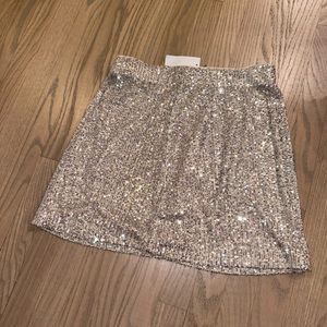1. State NEW gold sequence mini skirt size 10